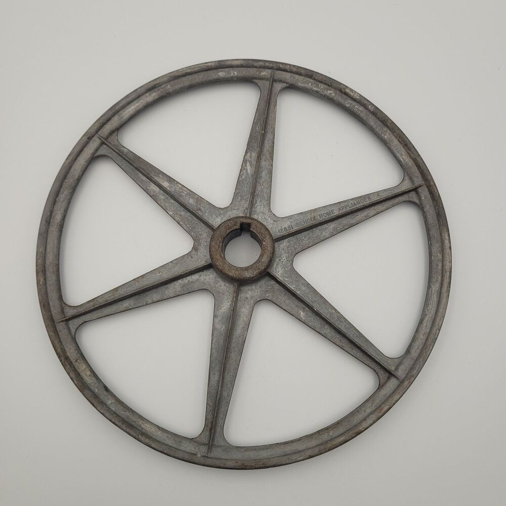 Vintage Bendix Home Appliances Zinc Pulley Farmhouse Steampunk Industrial 10.75"